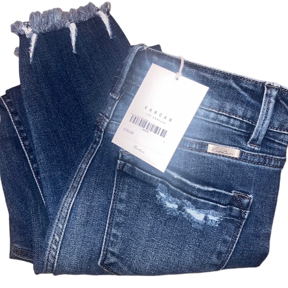 NWT Kancan Shark Bite Skinny Jeans